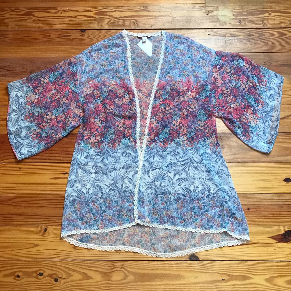 Victoria’s Secret Pastel Blush Floral Duster Robe, EUC, M/L - Picture 3 of 13